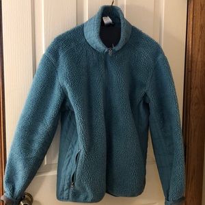 Patagonia blue/green fleece jacket